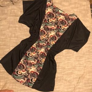 Center print panel mini dress